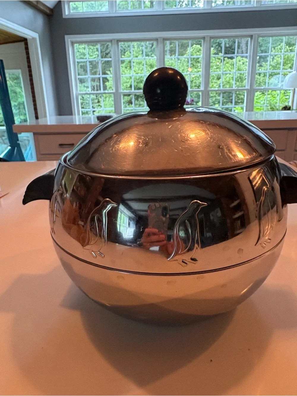 Vintage West Bend Hot and Cold Penguin Server Ice Bucket Mid Centiry